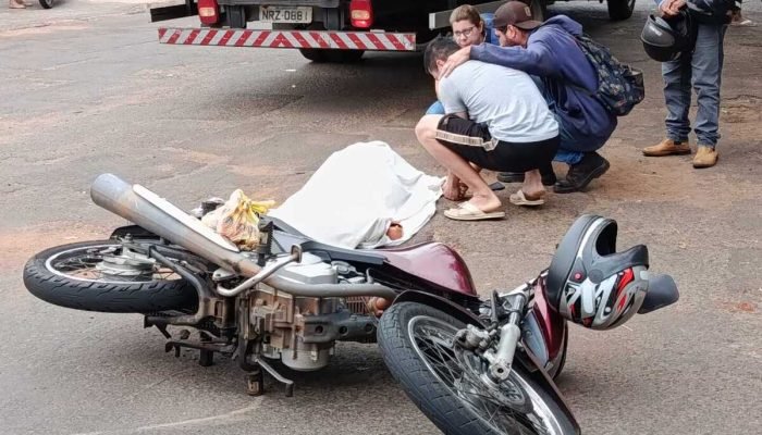 Após acidente fatal, motorista de caminhão fica em choque na Moreninha, em Campo Grande