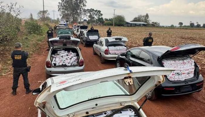DOF apreende 17 veículos com contrabando em Ponta Porã