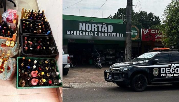 Bebidas falsificadas apreendidas em conveniência no Coophavila II