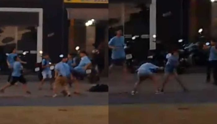 Briga entre estudantes na Avenida Guaicurus é contida por mulher após Guarda deixar local