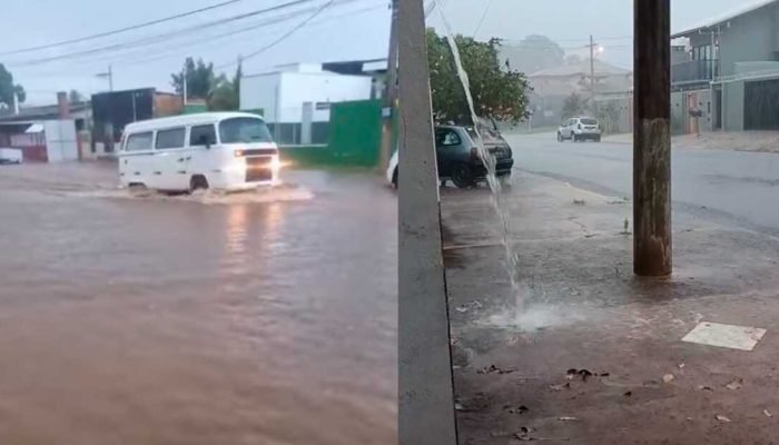 Bonito amanhece alagada após fortes chuvas, dizem moradores