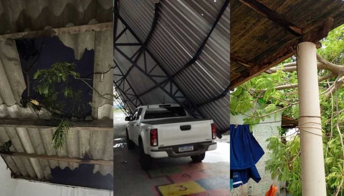 Tempestade causa estragos em Corumbá e desabriga famílias