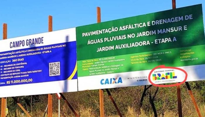 Obra de R$ 11 milhões é abandonada no Jardim Auxiliadora; empresa aguarda repasses da prefeitura