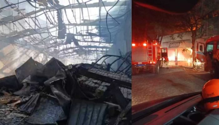 Incêndio destrói loja de eletrodomésticos no centro de Corumbá