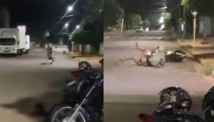 Casal sofre acidente ao realizar manobra em Campo Grande