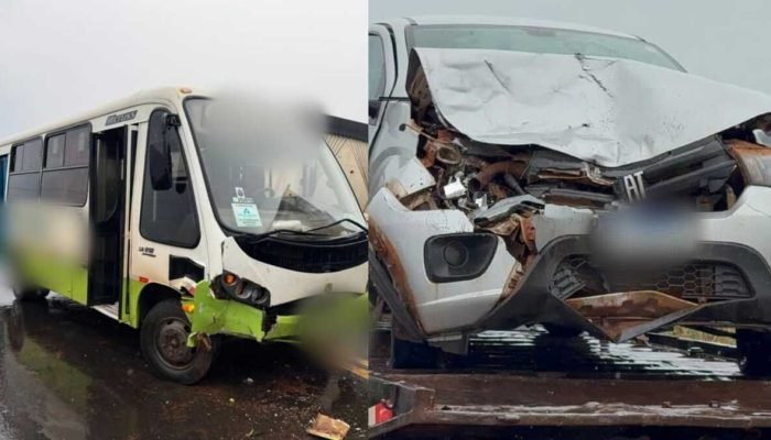 Carro bate de frente com micro-ônibus e deixa feridos na MS-276, em Batayporã