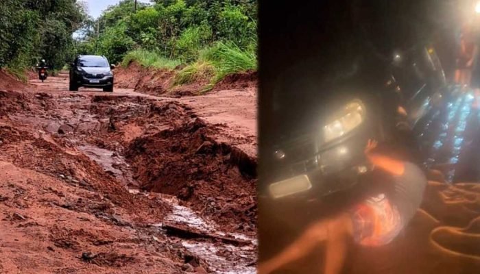 Carro Atola em Lamaçal de Obra na Chácara dos Poderes, Campo Grande