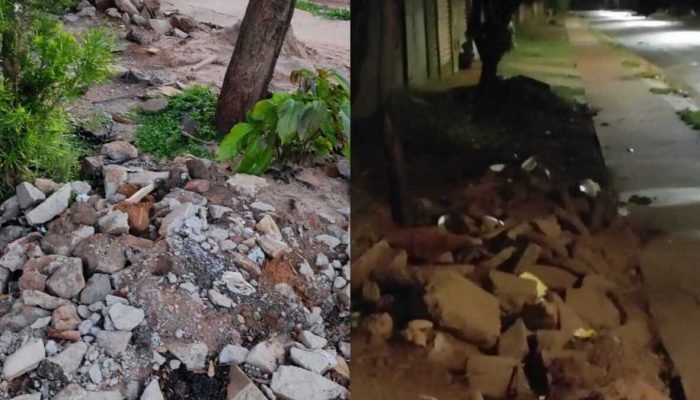 Morador de Campo Grande Revoltado com Entulho em Frente à Casa Após Obras