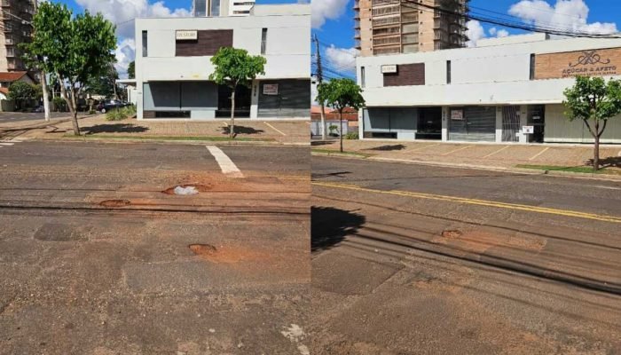 Buracos em Área Nobre de Campo Grande Colocam Pedestres e Motoristas em Risco
