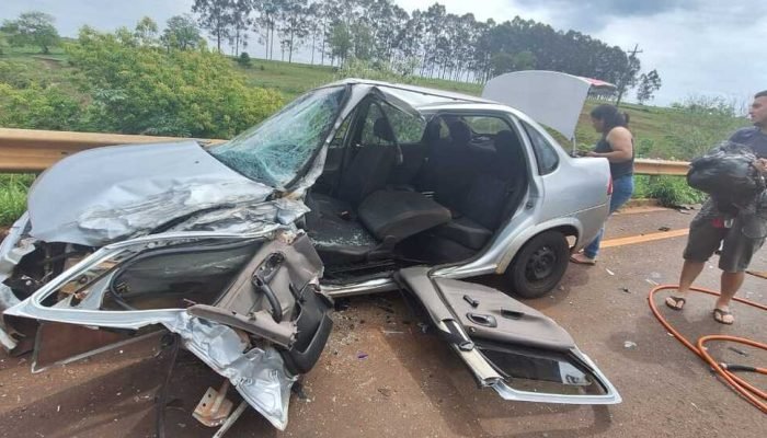 Mulher é socorrida em estado gravíssimo após acidente na MS-475