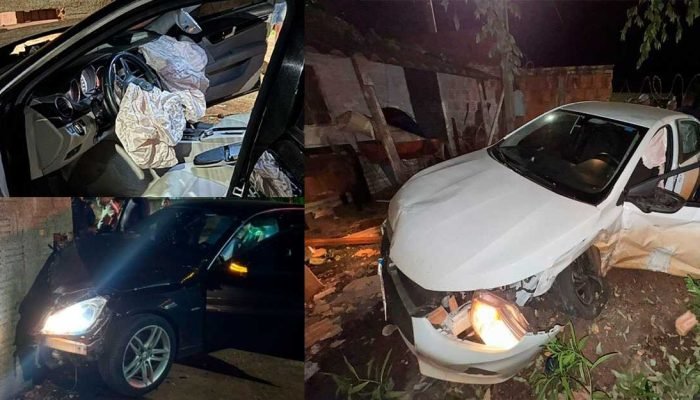 Motorista avança preferencial e causa colisão com danos a residência em Nova Andradina