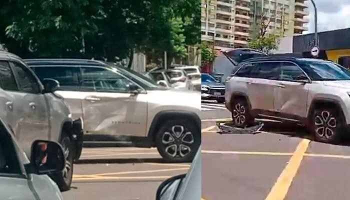 Acidente na Rua Padre João Crippa — Foto: PREF. MARACAJU - DEZEMBRO 2