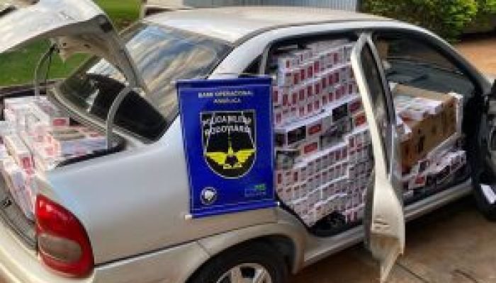 Motorista que saiu de Dourados é preso após perseguição com carga de cigarros avaliada em R$ 70
