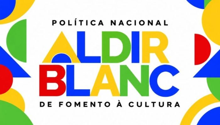 Logotipo colorido da Política Nacional Aldir Blanc de Fomento à Cultura.